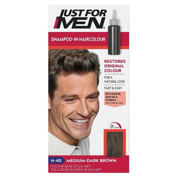 Just for Men Shampoo-In Hair Colour 40 Medium Dark Brown