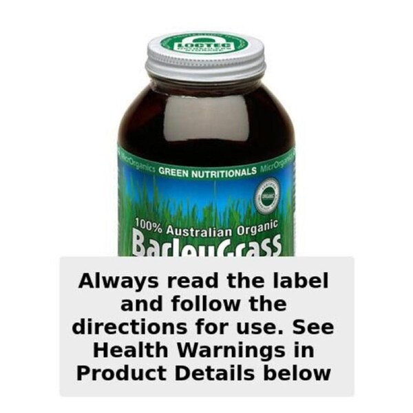 Green Nutritionals 100% Organic Australian Barley Grass 200g