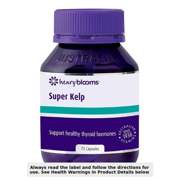 Henry Blooms Super Kelp 75 Vege Capsules