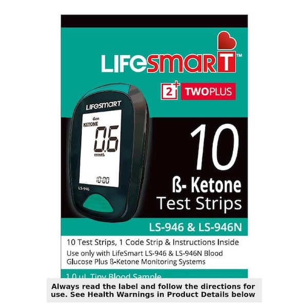 LifeSmart TwoPlus Ketone Test Strips 10 Strips