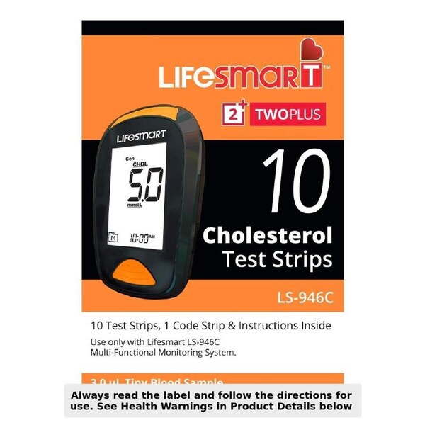 LifeSmart TwoPlus Cholesterol Test Strips 10 Strips