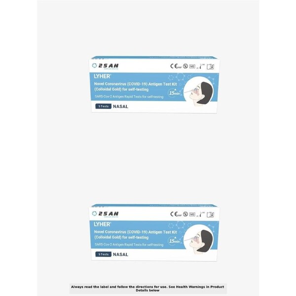 2San Lyher Covid Rapid Antigen Tests 5 Pack x 2
