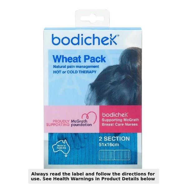 Bodichek Hot/Cold Wheat Pack 2 Section Rectangle Assorted Colours