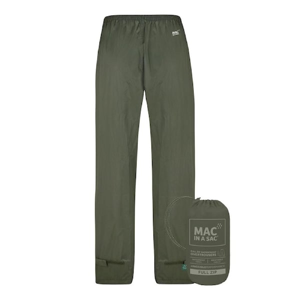 Mac In A Sac Packable Unisex Adults Waterproof Overtrousers/Pant Khaki XXXL