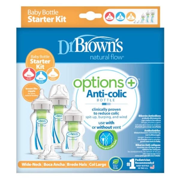 Dr Brown's Options+ Wide Neck Baby Bottle Starter Kit