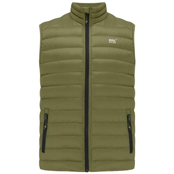 Mac In A Sac Packable Adult Mens Lightweight Alpine Duck Down Vest Khaki S