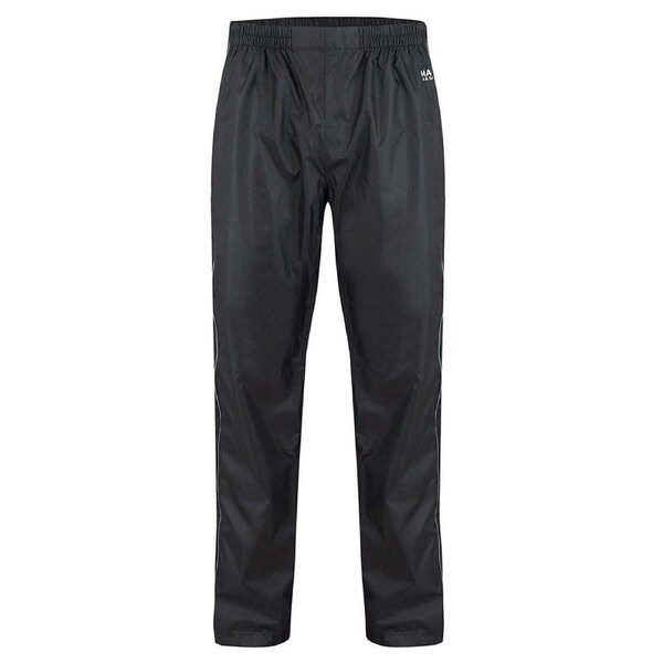 Mac In A Sac Packable Unisex Adult Full Zip Waterproof Overtrousers Black XXXL