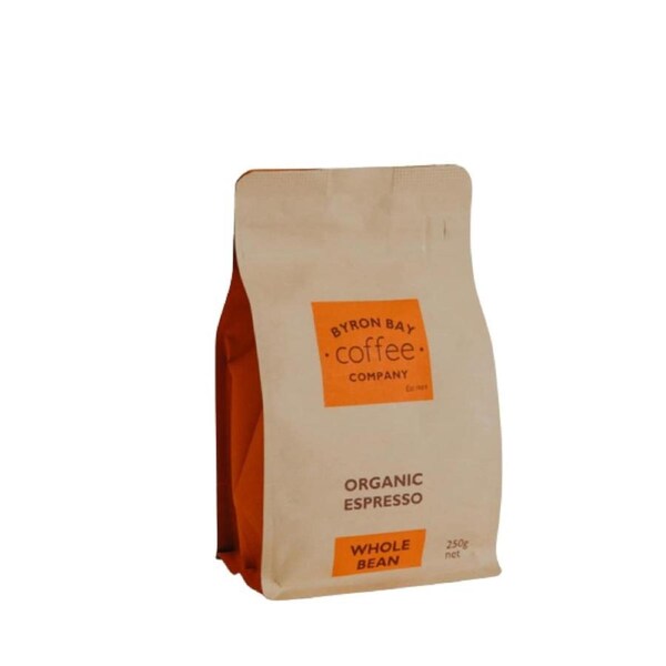 Byron Bay Coffee Company Organic Espresso Whole Bean 250g