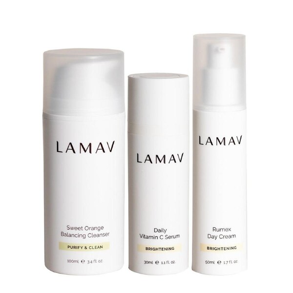 LAMAV Organic Skincare Essentials Brightening 3 Pack