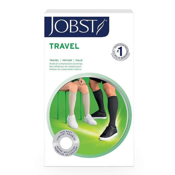 Jobst Travel Socks Unisex Size 4 Black 1 Pair