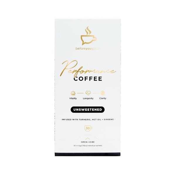 Beforeyouspeak Coffee Unsweetened Performance Coffee 30 x 4.5g