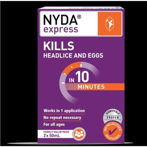 Brauer NYDA Express Head Lice Treatment 2 x 50ml