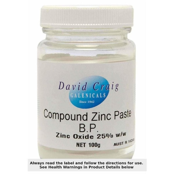 David Craig Compound Zinc Paste Zinc Oxide 25% 100g