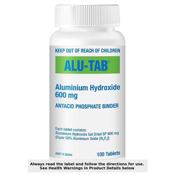 Alu-Tab Aluminium Hydroxide 600mg 100 Tablets