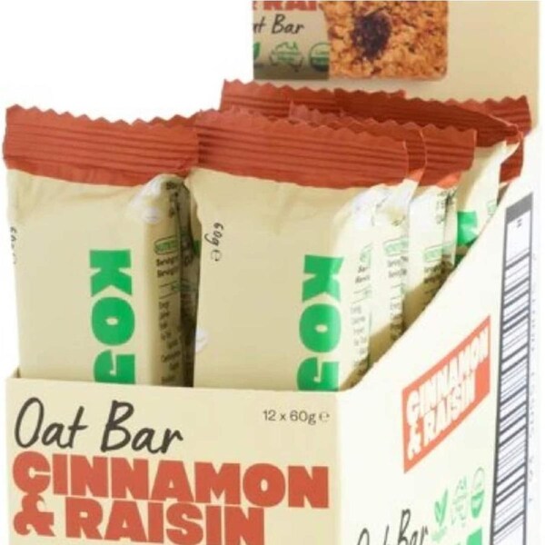 Koja Oat Bar Cinnamon Raisin 12 x 60g