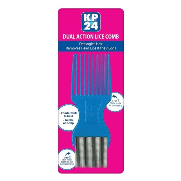KP24 Metal Long Tooth Lice/Nit Comb 1 Pack