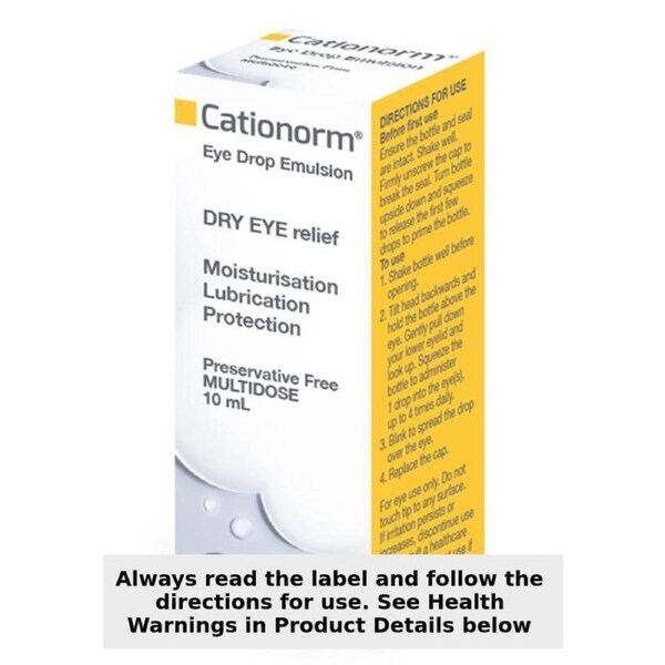Cationorm Dry Eye Relief Preservative Free Multi Dose 10ml