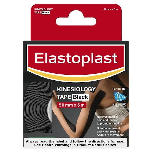 Elastoplast Kinesiology Tape Black 5cm x 5m Roll