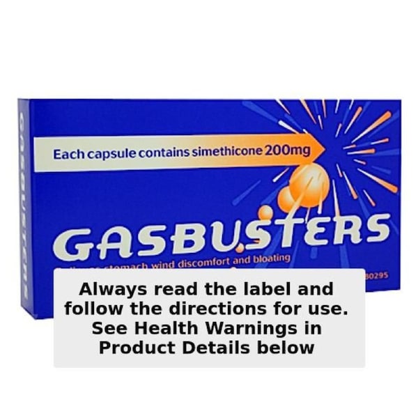 Gasbusters 200mg Capsules Peppermint 24 Pack