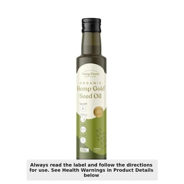 Hemp Foods Australia Organic Hemp Gold Seed Oil 500ml
