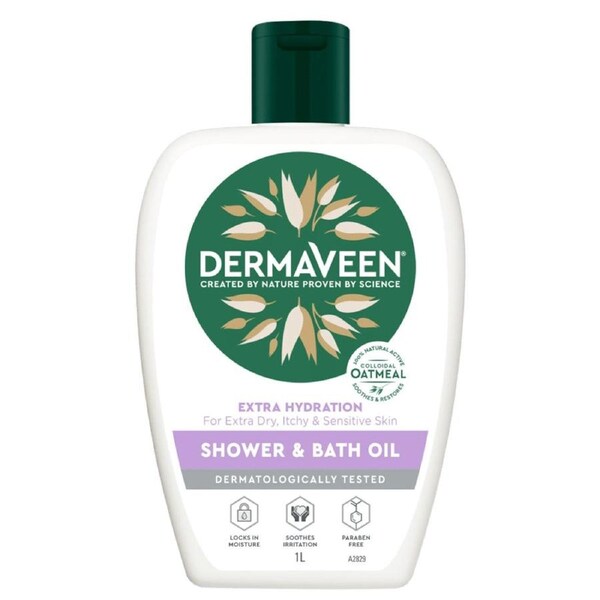 DermaVeen Extra Hydration Shower & Bath Oil 1 Litre