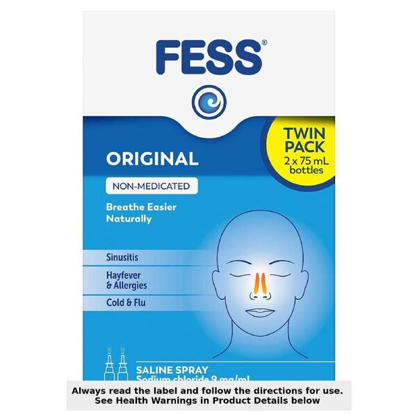 Fess Original Saline Nasal Spray 2 x 75ml