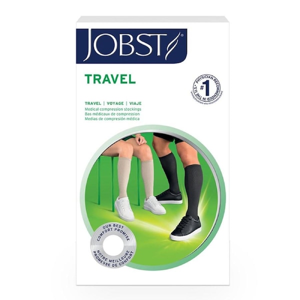 Jobst Travel Socks Unisex Size 2 Black 1 Pair
