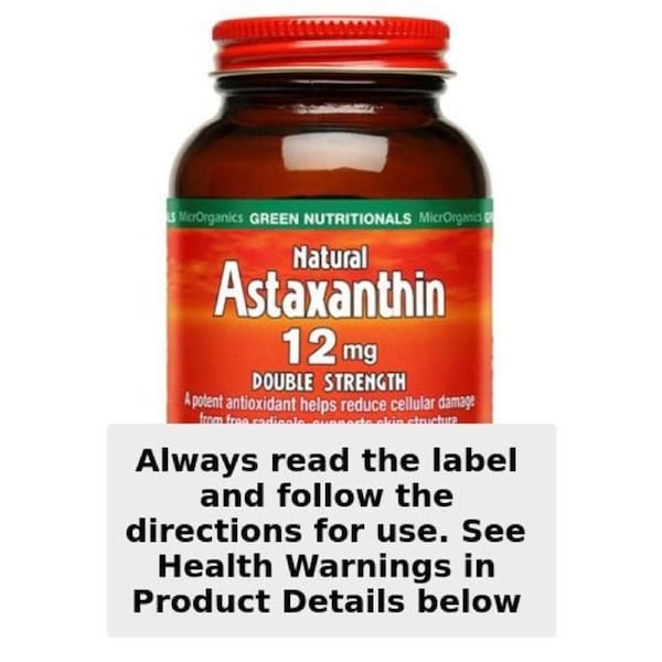 Green Nutritionals Natural Astaxanthin 12mg 60 Vegan Caps