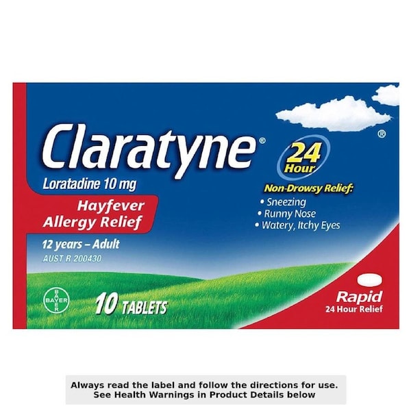 Claratyne Hayfever Allergy Relief Antihistamine Tablets 10 Pack