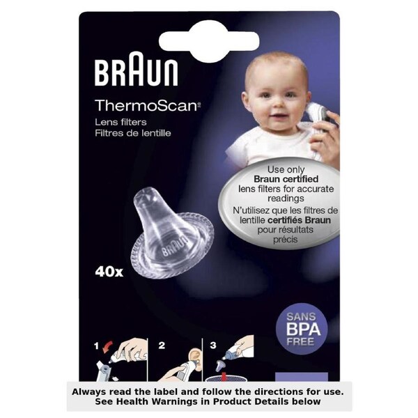 Braun ThermoScan Ear Thermometer Lens Filters 40 Pack