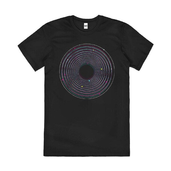Solar System Space Astronomy Stars Artsy Cotton T-Shirt Unisex Tee Black S