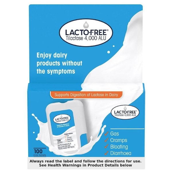 Lacto-Free Tilactase 4000 - 100 Tablets