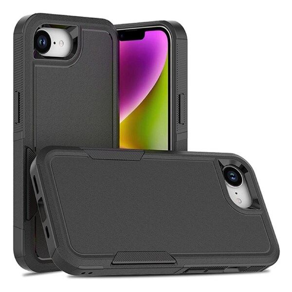 ZUSLAB for Apple iPhone 16e Case, Rugged Defender Protective Heavy Duty Shockproof Dustproof Cover (2025) - Black