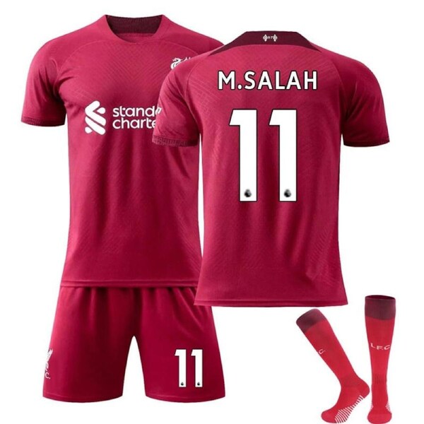 Nevenka M SALAH #11 Liverpool Home Jersey 2022/23 Soccer Jersey Kit Football T-shirt Set For Adult Kids 22