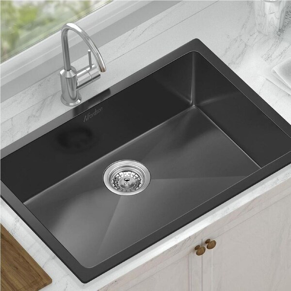 ALFORDSON Kitchen Sink Stainless Steel Basin 700X450MM Black