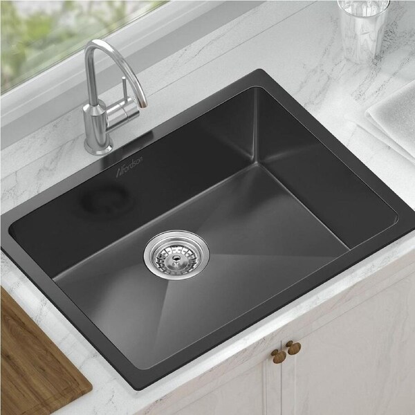 ALFORDSON Kitchen Sink Stainless Steel Basin 600X450MM Black