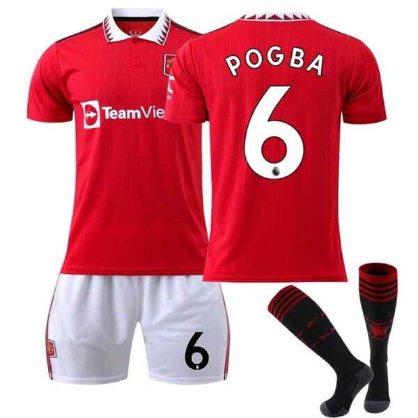 Nevenka POG BA#6 Manchester United F.C Home Jersey 2022/23 Soccer Jersey Set For Adult Kids 18