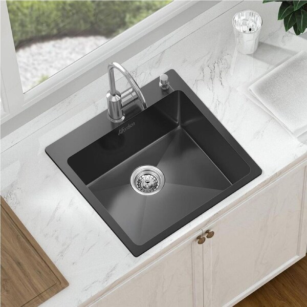 ALFORDSON Kitchen Sink Stainless Steel Basin 530X500MM Black