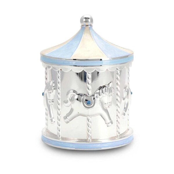 Gibson Gifts Baby Boy Carousel Money Bank Home/Bedroom Tabletop Decor Blue