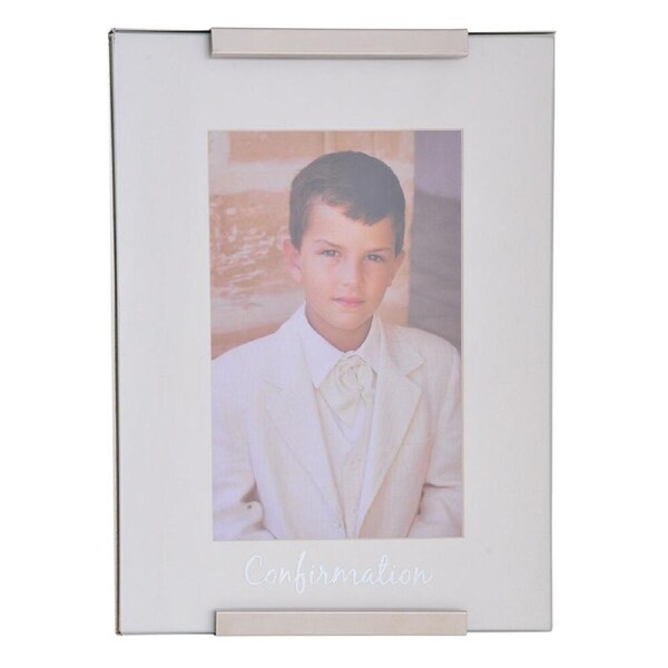 Gibson Gifts Confirmation Photo Frame 4x6'' Picture Display Decor Silver