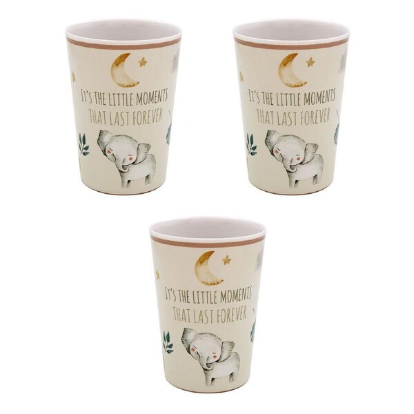 3PK Gibson Gifts Little Moments Baby/Children Beaker Drink Cup Water Tumbler