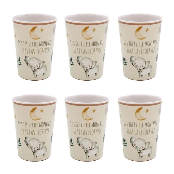 6PK Gibson Gifts Little Moments Baby/Children Beaker Drink Cup Water Tumbler