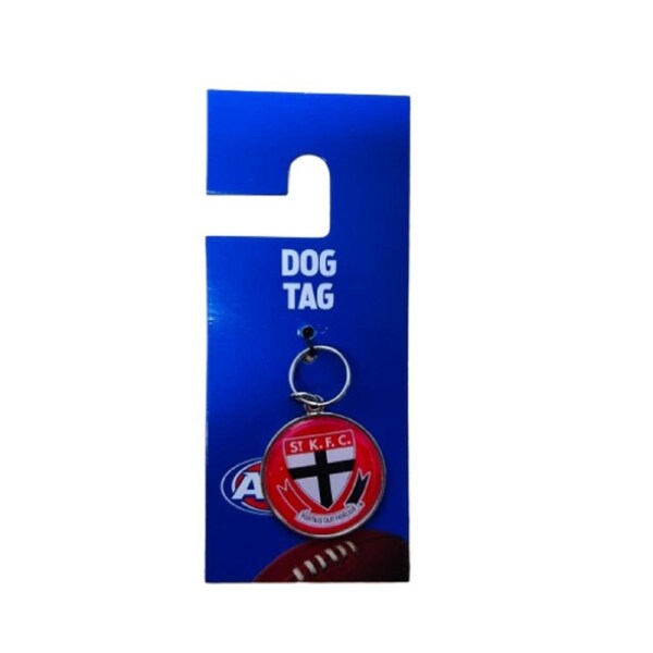 AFL Pet ID Tag - St Kilda Saints - Engravable - 30mm diameter