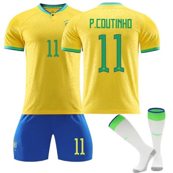 Nevenka P.COUTINHO #11 Brazil Home Jersey 2022/23 Soccer Jersey Kit Football T-shirt Set For Adult Kids 20