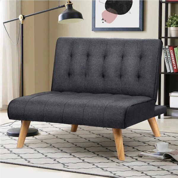 ALFORDSON Sofa Bed Couch 1 Seater Lounge Grey
