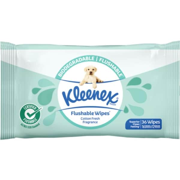 Kleenex Biodegradable & Flushable Wipes Cotton Fresh Fragrance Carton of 432 Wipes