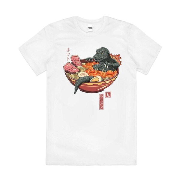 Spicy Lava Ramen King Japanese Noodles Cotton T-Shirt Unisex Tee White S