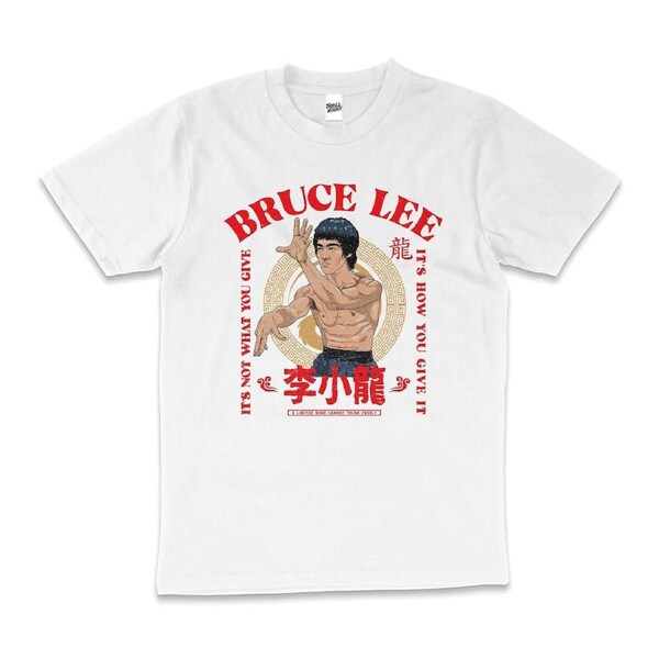 Bruce Lee It's Not What You Give KungFu Cotton T-Shirt Unisex Tee White S