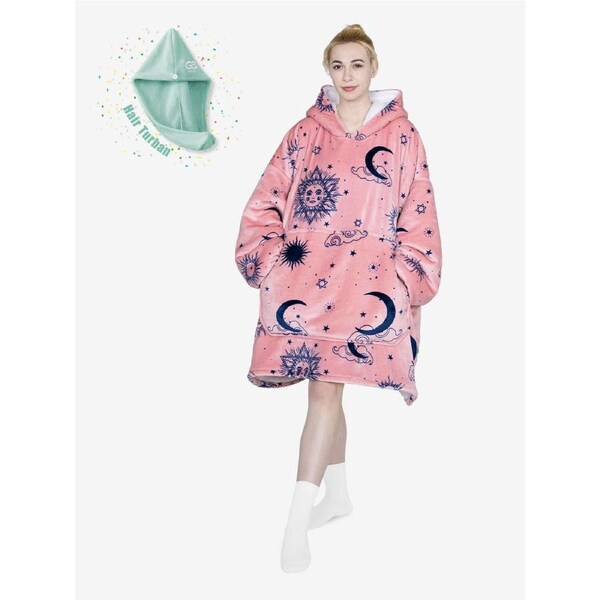 Advwin Winter Wearable Blanket Hoodie Adult Carroll