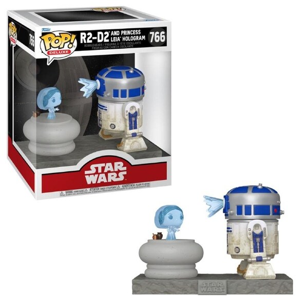 Star Wars R2-D2 and Princess Leia Hologram Deluxe Funko POP! Vinyl